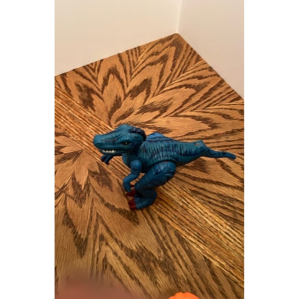 Vintage Blue Dinosaur Action Figure